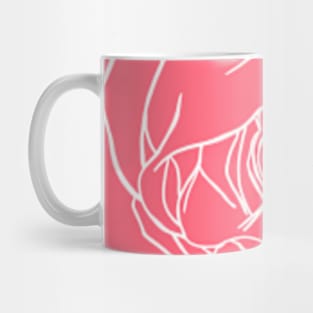 Macro Rose line Art Mug